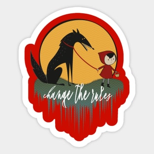 Little Red Riding Hood changes the rules Sticker